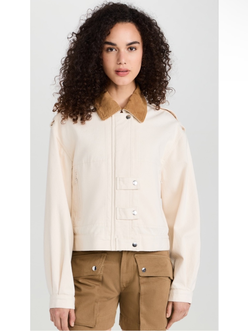 Isabel Marant Etoile Julie Barn Corduroy Collar Cotton Jacket Size 42/US 10